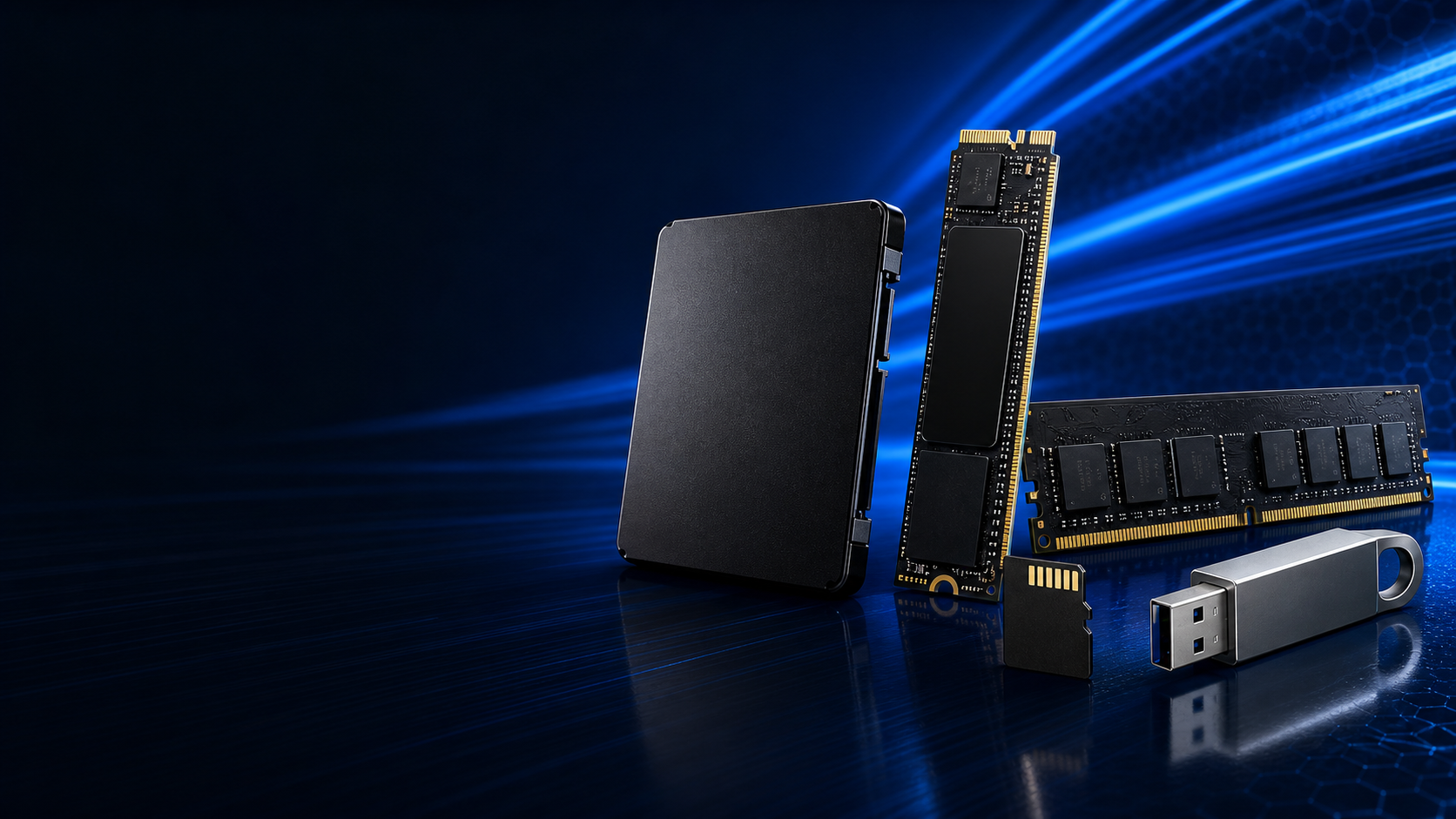 WISE SSD, NVMe, RAM, microSD and USB storage